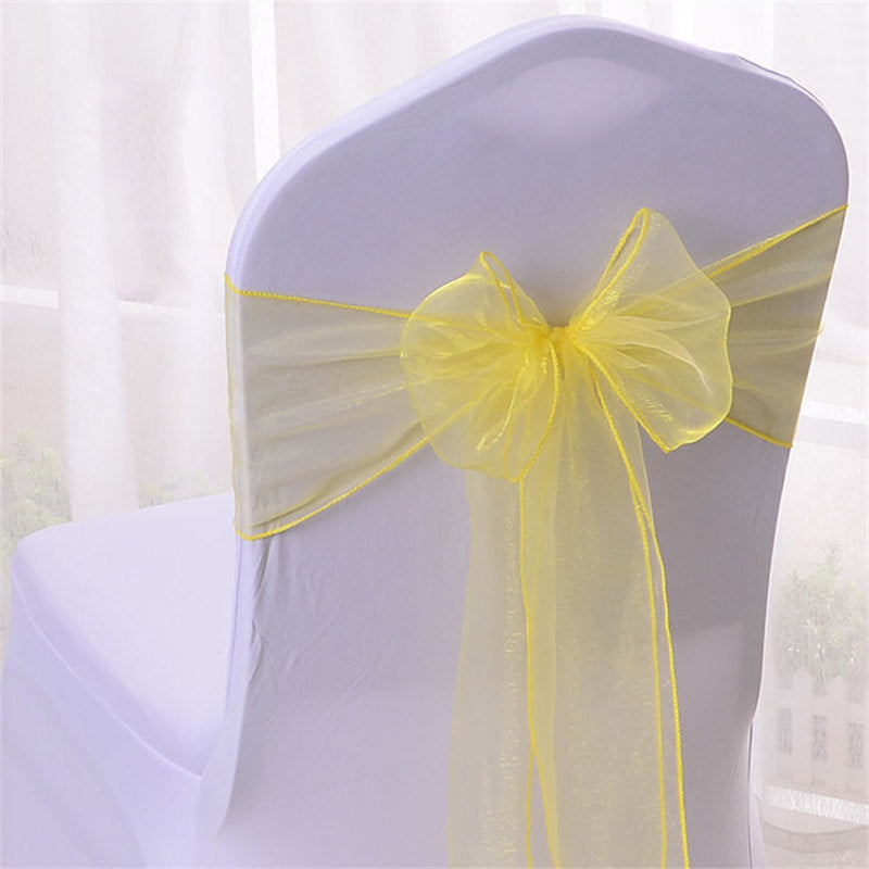 Lofaris 7X108 Inch Sheer Premium Organza Bridal Chair Sashes