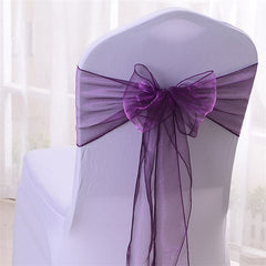 Lofaris 7X108 Inch Sheer Premium Organza Bridal Chair Sashes