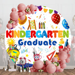 Round Cute Stationery Kindergarten Graduate Backdrop