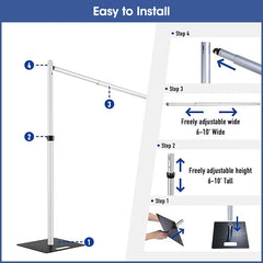 Lofaris 2-Panel Crossbar 20x10ft Pipe And Drape Stand