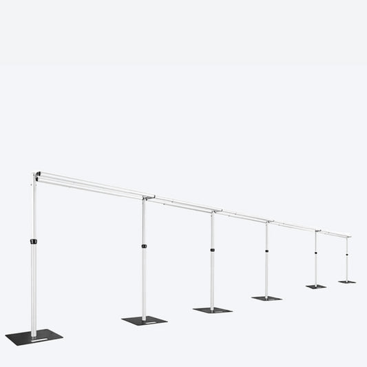 Lofaris Heavy Duty Double Crossbar 50x10ft Adjustable Pipe And Drape Stand