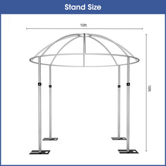 Lofaris Dome Canopy 10x10ft Pipe and Drape Stand, Elegant Wedding Arch Frame, Decorative Backdrop for Ceremony Party