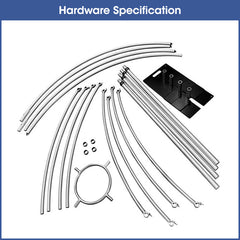 Lofaris Dome Canopy 10x10ft Pipe and Drape Stand, Elegant Wedding Arch Frame, Decorative Backdrop for Ceremony Party