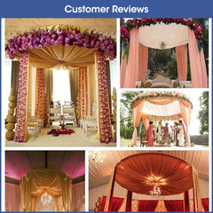 Lofaris Dome Canopy 10x10ft Pipe and Drape Stand, Elegant Wedding Arch Frame, Decorative Backdrop for Ceremony Party