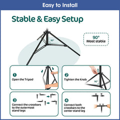 (7 Day Delivery) Lofaris Adjustable 20x10ft Backdrop Stand Kit for Room Set, Stable for Studio and Event Use