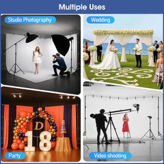 Lofaris Adjustable 20x10ft Backdrop Stand Kit, Pipe Frame for Room Set, Stable for Studio and Event Use