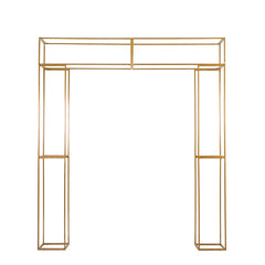 Lofaris Gold Metal Heavy Duty 3D Rectangular Stand,  Floral Balloon Frame Backdrop Stand, for Wedding Party Decor