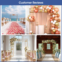 Lofaris Gold Metal Heavy Duty 3D Rectangular Stand,  Floral Balloon Frame Backdrop Stand, for Wedding Party Decor