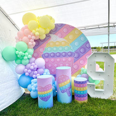 Lofaris Custom Photo And Size Fabric Round Backdrop Kit