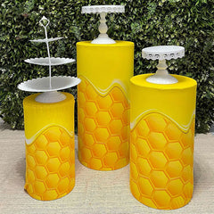 Lofaris Personalized Backdrop Plinth Cylinder Cover Kit for Party