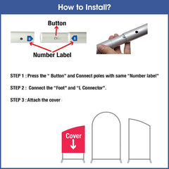 Lofaris Heavy Duty Chiara Arched Frame, 3 Piece Set Stands With Carrying Bag, for Party Wedding Event Decor