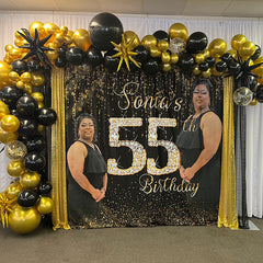 Lofaris Custom Microfiber Cloth Photography Backdrop Personalized Text Color