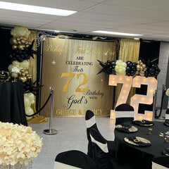 Lofaris Custom Microfiber Cloth Photography Backdrop Personalized Text Color