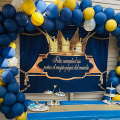 Lofaris Custom Matte Vinyl Party Backdrop with Photo Text