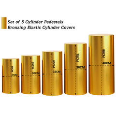 Bling Dark Glod Stretchy Spandex Fabric Plinth Cylinder Cover