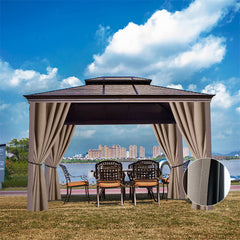 (7 Day Delivery) Khaki Home Decor Waterproof Grommet Top Outdoor Curtains for Front Porch