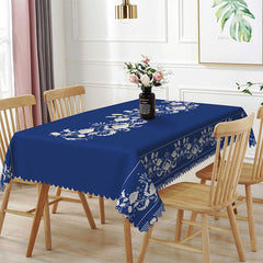 Royal Blue Patterns Classic Rectangle Tablecloth