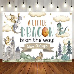 Lofaris A Little Dragon Is On The Way Baby Shower Backdrop