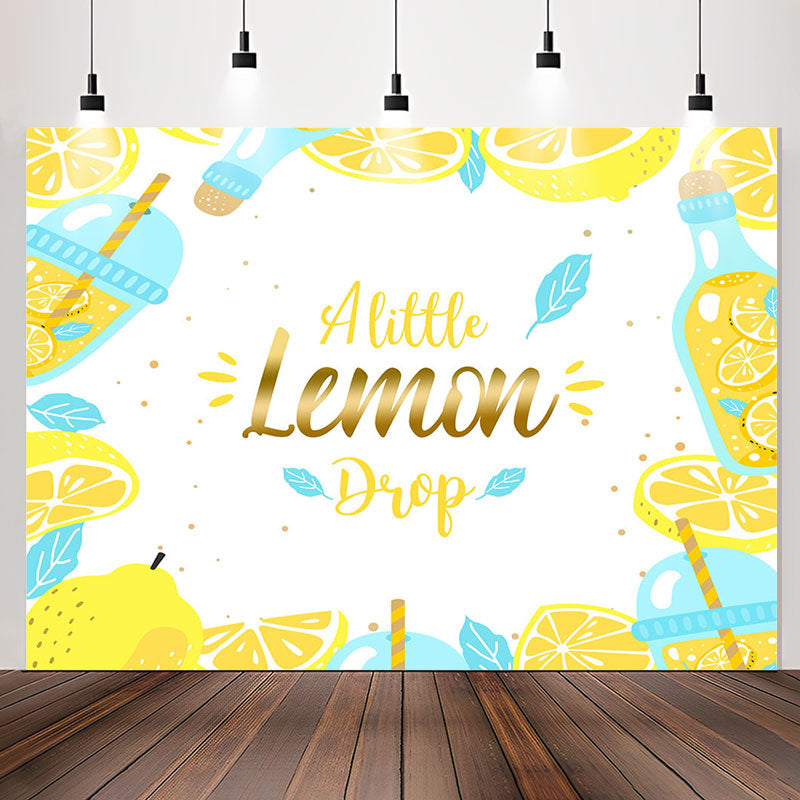 Lofaris A Little Lemon Drop Baby Shower Yellow Background