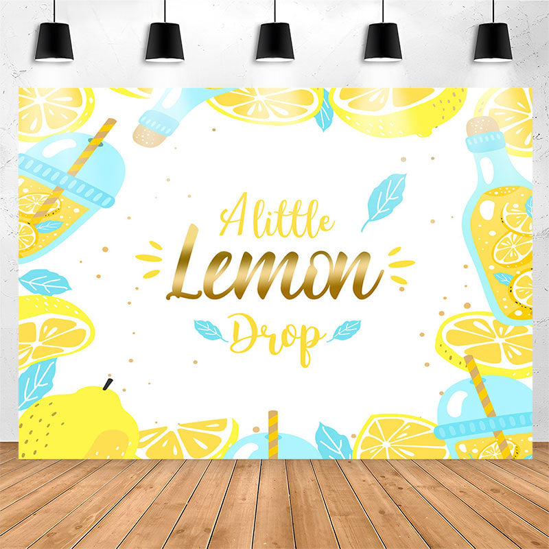 Lofaris A Little Lemon Drop Baby Shower Yellow Background