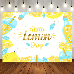 Lofaris A Little Lemon Drop Baby Shower Yellow Background