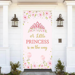 Lofaris A Little Princess Pink Floral Baby Shower Door Cover