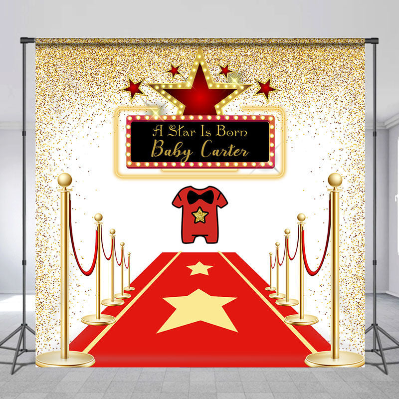 Lofaris A Star Is Born Red Carpet Custom Baby Shower Backdrop