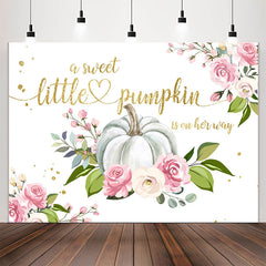 Lofaris A Sweet Pumpkin On Her Way Baby Shower Backdrop
