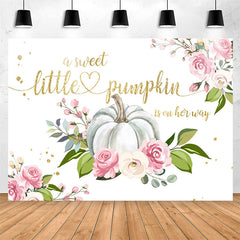 Lofaris A Sweet Pumpkin On Her Way Baby Shower Backdrop