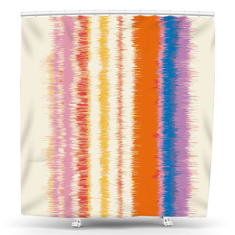 Lofaris Abstract Colorful Watercolor Mix Shower Curtain