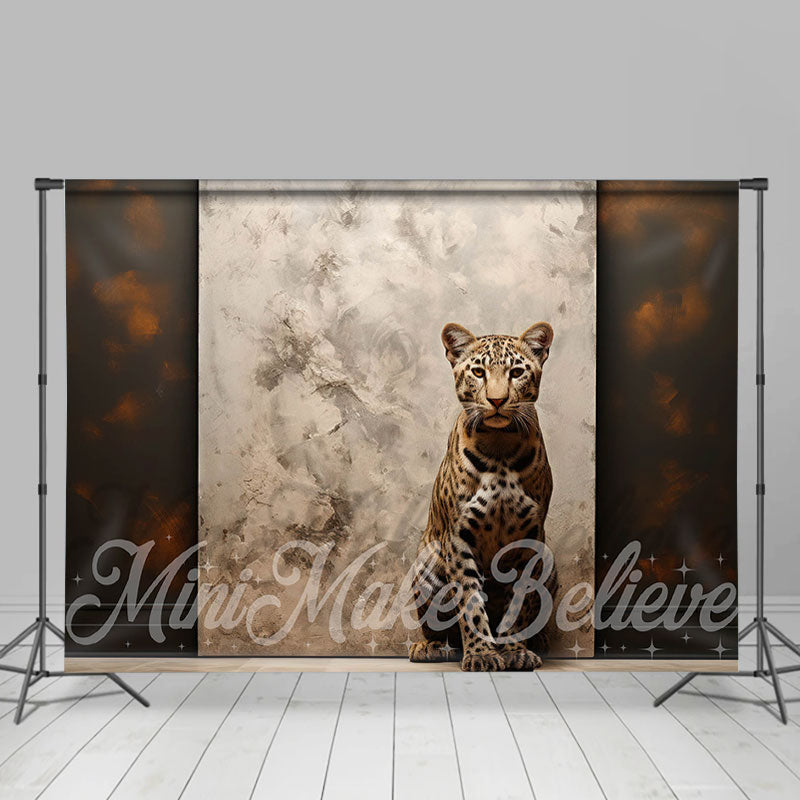 Lofaris Abstract Dualtone Paint Leopard Retro Wall Backdrop