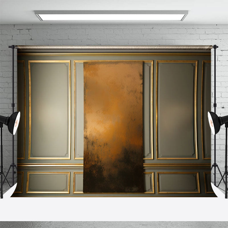 Lofaris Abstract Golden Gypsum Line Wall Photo Backdrop