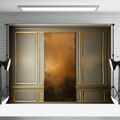 Lofaris Abstract Golden Gypsum Line Wall Photo Backdrop