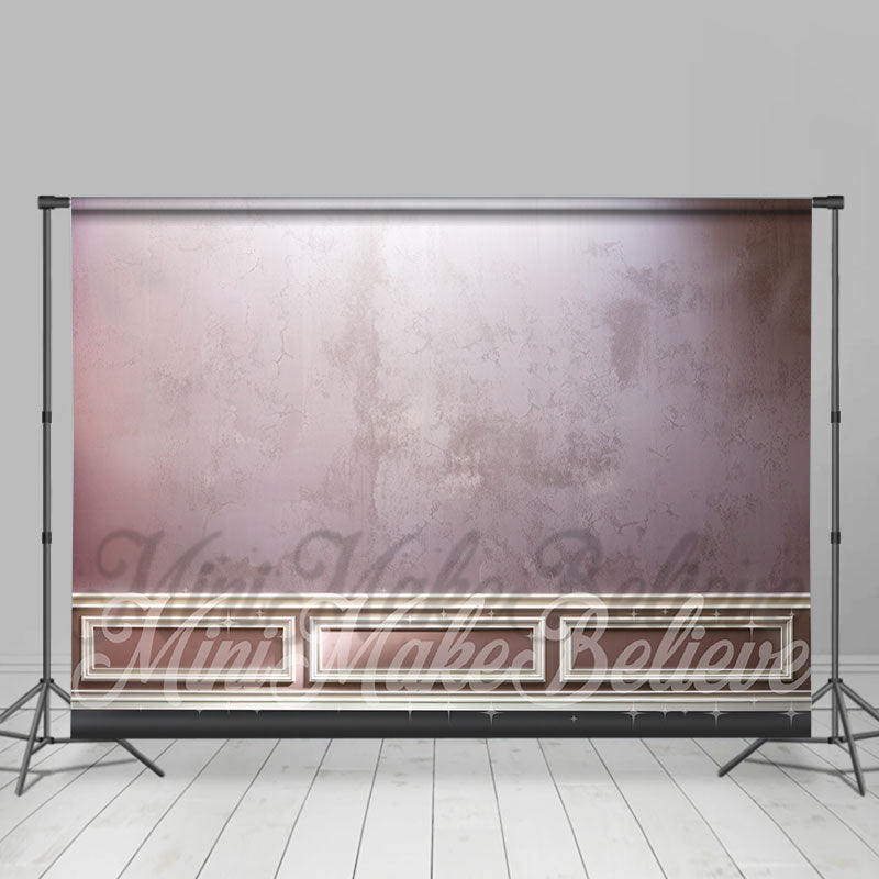 Lofaris Abstract Muted Purple White Trim Retro Wall Backdrop