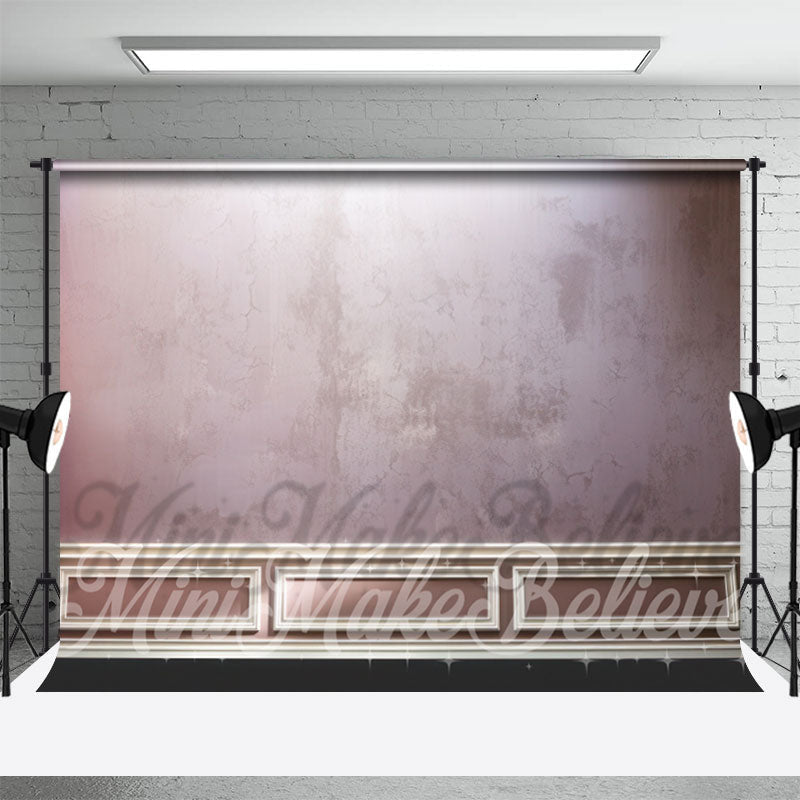 Lofaris Abstract Muted Purple White Trim Retro Wall Backdrop