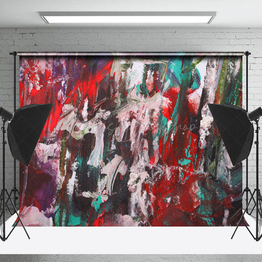 Lofaris Abstract Red Green Graffiti Wall Backdrop For Photo