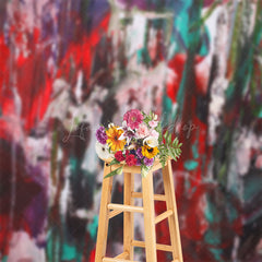 Lofaris Abstract Red Green Graffiti Wall Backdrop For Photo