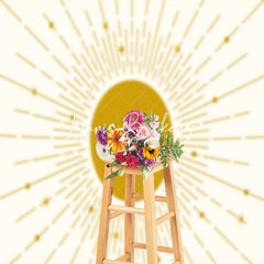 Lofaris Abstract Vintage Sunrise Boho Photo Booth Backdrop