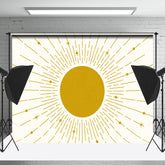 Lofaris Abstract Vintage Sunrise Boho Photo Booth Backdrop