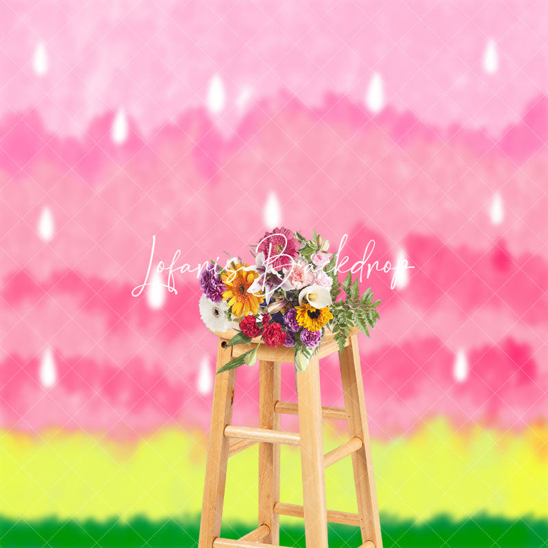 Lofaris Abstract Watermelon Patterns Cake Smash Backdrop