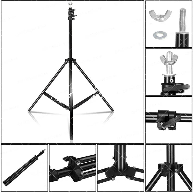Lofaris Adjustable 6.5x6.5ft/2x2m Photo Backdrop Background Stand With Carry Bag