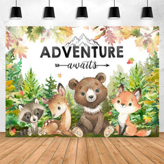 Lofaris Adventure Awaits Wild Animals Baby Shower Backdrop