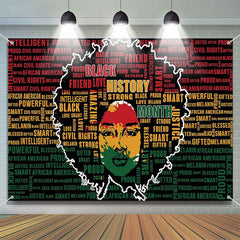 Lofaris African Dense Letters Black History Month Backdrop
