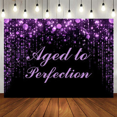 Lofaris Aged To Perfection Purple Bokeh Birthday Backdrop