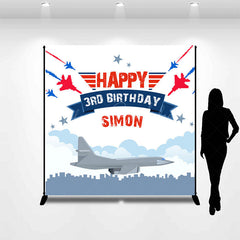 Lofaris Air Show Plane City Custom 3rd Birthday Backdrop