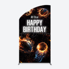 Lofaris All Star Balls Fire Sports Arch Birthday Backdrop