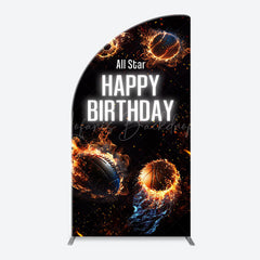 Lofaris All Star Balls Fire Sports Arch Birthday Backdrop