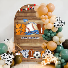 Lofaris All Star Sport Ball Wooden Baby Shower Arch Backdrop