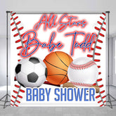 Lofaris All Stars Sports Custom Name Baby Shower Backdrop