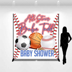 Lofaris All Stars Sports Custom Name Baby Shower Backdrop